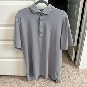 Men's Striped Polo Shirt - Gray, Sebonack Golf Club
